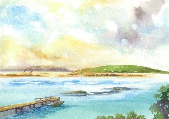 The Jetty Kalbarri Western Australia Watercolour print