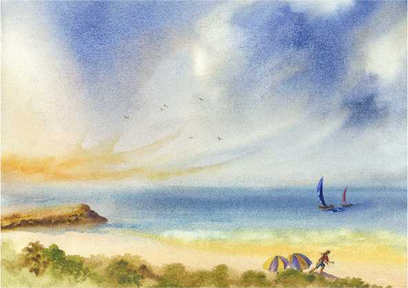 Quinns Beach Western Australia Watercolour Prints
